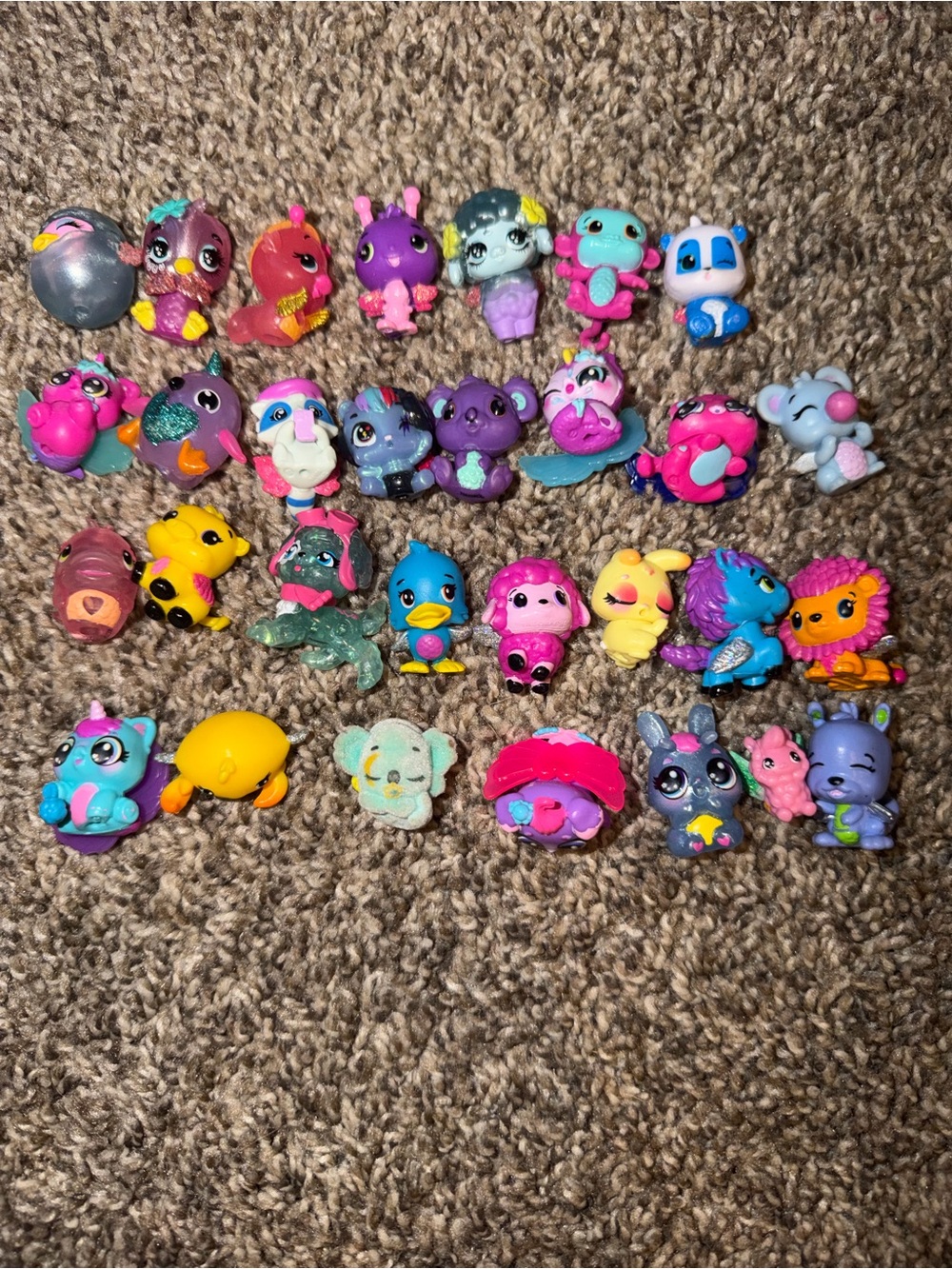 Lot of 30 hatchimals animal figures mixed lot cute little toys